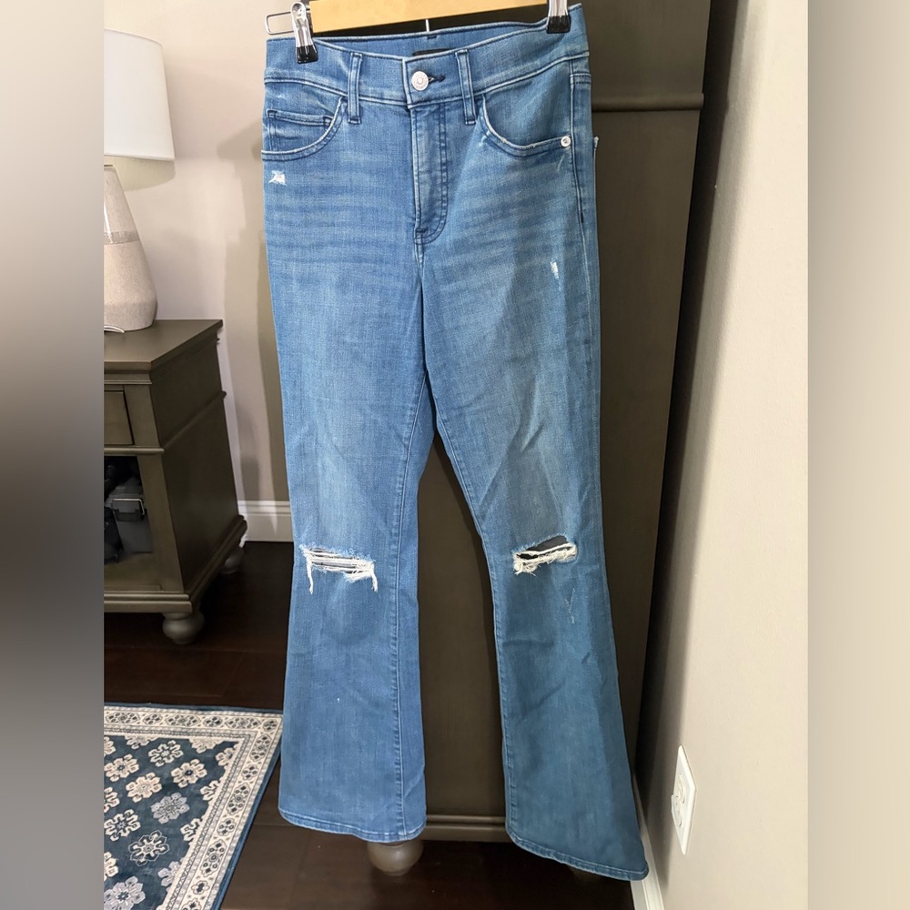 Express Medium Blue Flare Jeans